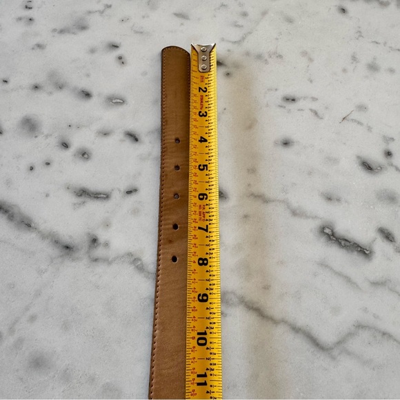 Street Ahead Vintage Eood Buckle Brown Leather Belt Size S - Picture 8 of 13